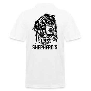 AUSTRALIAN SHEPHERD stress mich nicht Wilsigns - Männer Poloshirt - Weiß - Hinten - Kai (181cm)