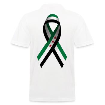 Syrien Flagge Schleife Peacezeichen - Männer Poloshirt - Weiß - Hinten - Kai (181cm)