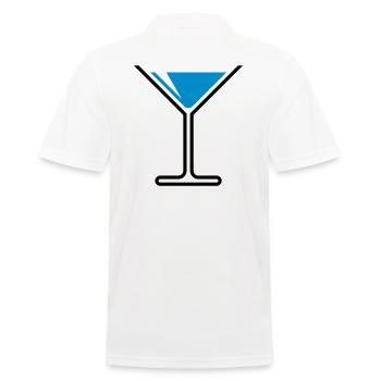 XFrice Time Fun (Skyblue) - Men's Polo Shirt - white - Back - Kai (181cm)