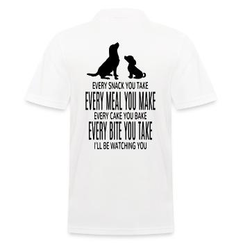 Chien chiens drôles dictons drôles - Polo Homme - blanc - Dos - Kai (181cm)