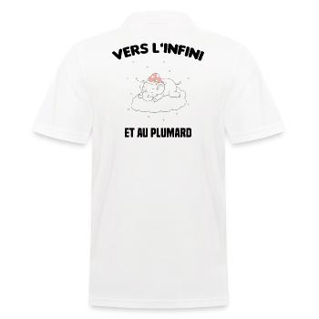 vers l'infini et au plumard cadeau humour drôles - Polo Homme - blanc - Dos - Kai (181cm)