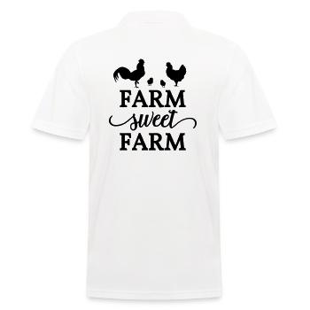 Poulet ferme ferme agriculteur ferme sweet farm - Polo Homme - blanc - Dos - Kai (181cm)