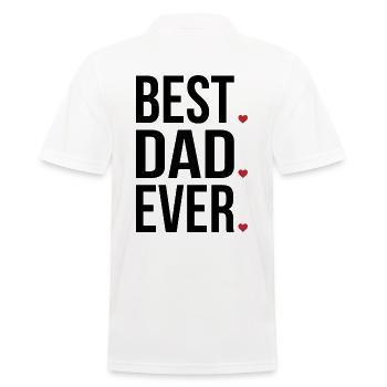 Best Dad Ever Love Fathers day - fathers day - Men's Polo Shirt - white - Back - Kai (181cm)