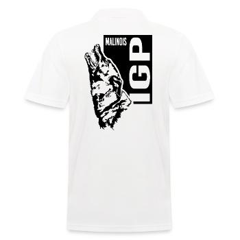 IGP Malinois Hundesport Hund Wilsigns - Männer Poloshirt - Weiß - Hinten - Kai (181cm)