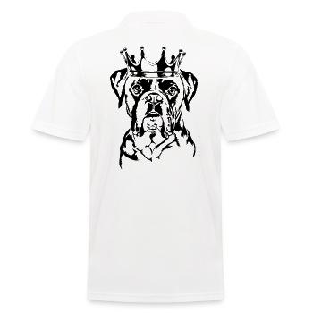 Boxer allemand Chien de la couronne Chiens Wilsigns - Polo Homme - blanc - Dos - Kai (181cm)
