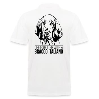 Bracco Italiano la vie est meilleure Chiens Wilsigns - Polo Homme - blanc - Dos - Kai (181cm)