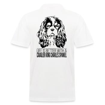 CAVALIER KING CHARLES SPANIEL life better Wilsigns - Polo Homme - blanc - Dos - Kai (181cm)