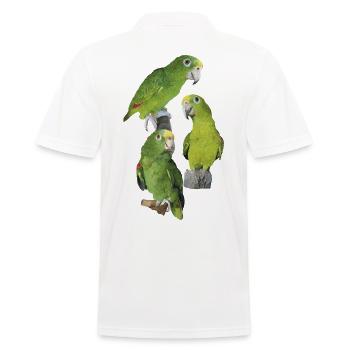 Der Amazonas-Königspapagei - Männer Poloshirt - Weiß - Hinten - Kai (181cm)