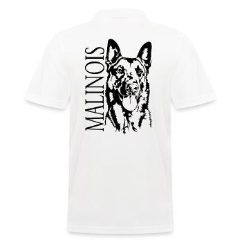 Malinois Portrait Dog Dogs Wilsigns - Men's Polo Shirt - white - Back - Kai (181cm)