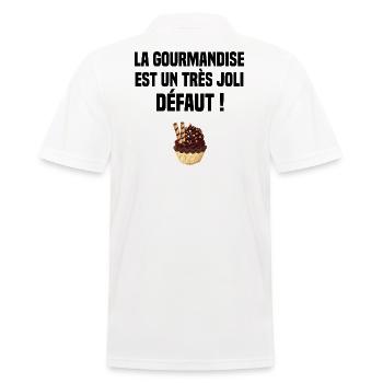 la gourmandise est un très jolie défaut cadeau fun - Polo Homme - blanc - Dos - Kai (181cm)