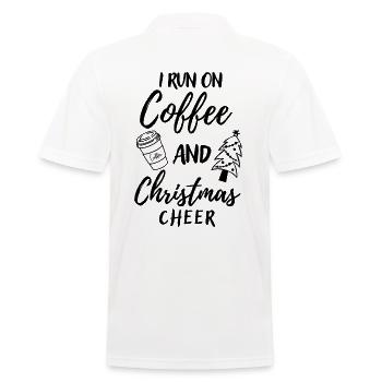 Je cours pour le café et la joie de Noël - Polo Homme - blanc - Dos - Kai (181cm)