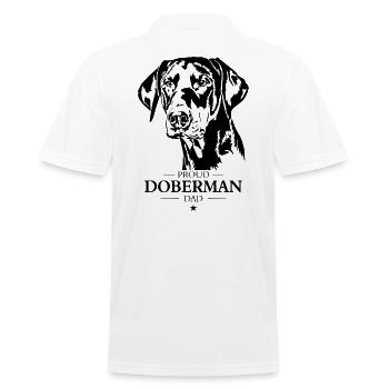 Doberman Papa Chien Chien Doberman Wilsigns - Polo Homme - blanc - Dos - Kai (181cm)