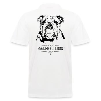 English Bulldog Dad Englische Bulldogge Wilsigns - Men's Polo Shirt - white - Back - Kai (181cm)