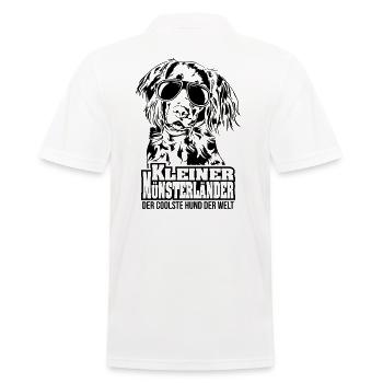 KLEINER MÜNSTERLÄNDER coolster Hund Hundespruch - Männer Poloshirt - Weiß - Hinten - Kai (181cm)