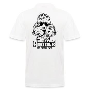 MINIATURE POODLE coolest dog ever dog saying - Men's Polo Shirt - white - Back - Kai (181cm)