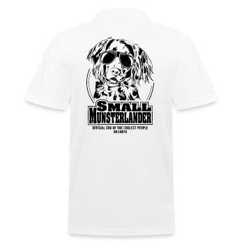 SMALL MUNSTERLANDER coolest people dogs saying - Men's Polo Shirt - white - Back - Kai (181cm)