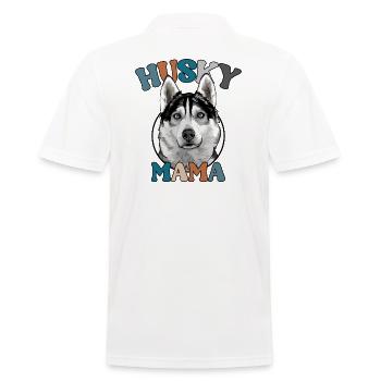 Husky maman chiens chien fête des mères Wilsigns - Polo Homme - blanc - Dos - Kai (181cm)