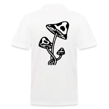 PILZE - Männer Poloshirt - Weiß - Hinten - Kai (181cm)