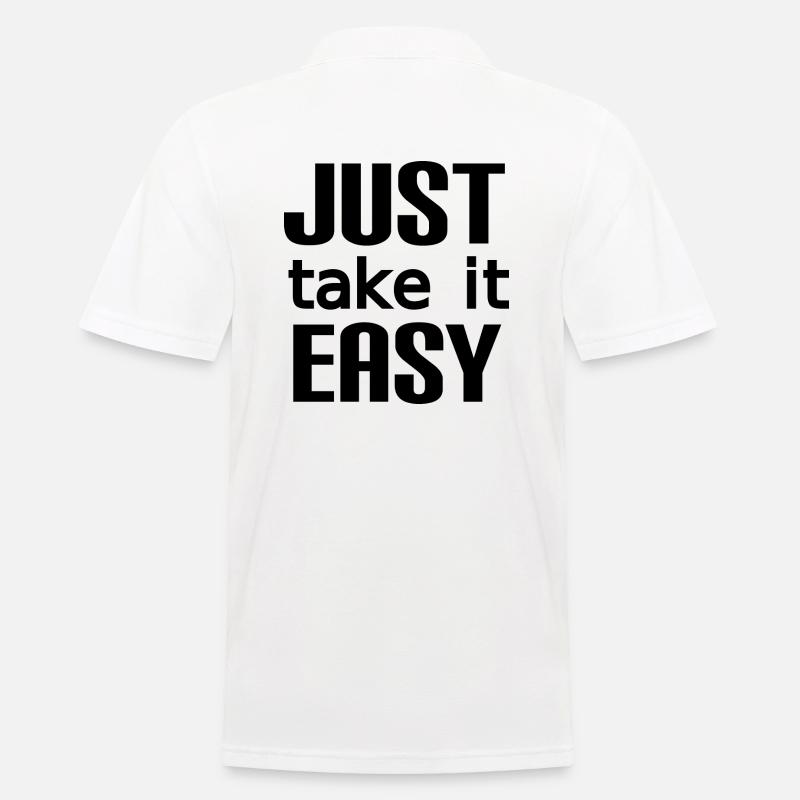 Take it easy - Männer Poloshirt - Weiß