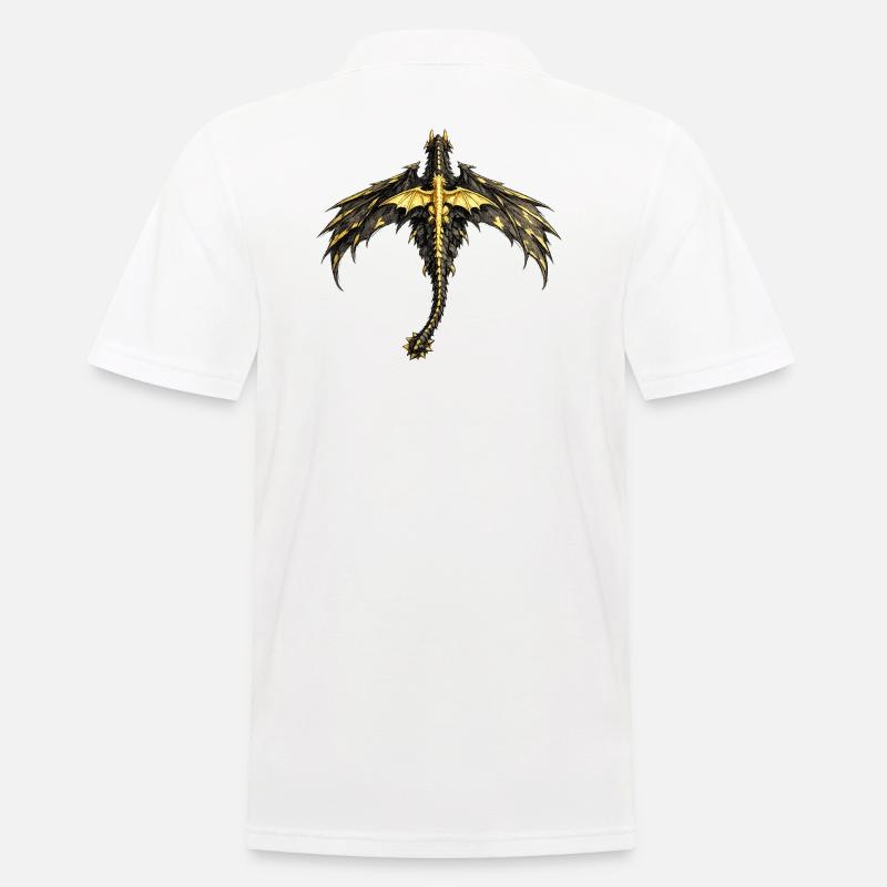 Fourth Wing Dragons - Männer Poloshirt - Weiß
