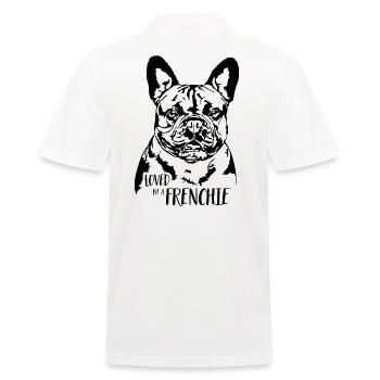 Aimé par un chien Frenchie disant bouledogue Wilsigns - Polo Homme - blanc - Dos - Kai (181cm)