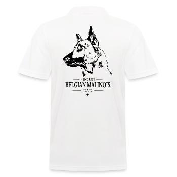 Proud Belgian Malinois Dad Dog Dog Wilsigns - Men's Polo Shirt - white - Back - Kai (181cm)