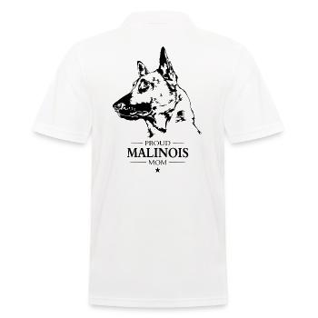 Malinois Mom Dog Dog Wilsigns - Men's Polo Shirt - white - Back - Kai (181cm)