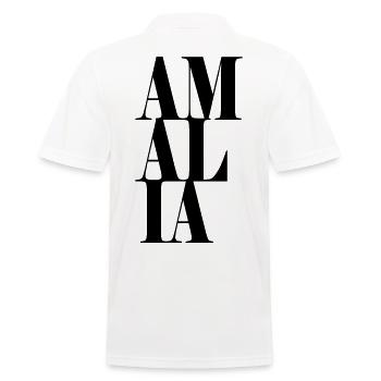 Amalia Name Vorname Moderne Schrift Wort Art - Männer Poloshirt - Weiß - Hinten - Kai (181cm)