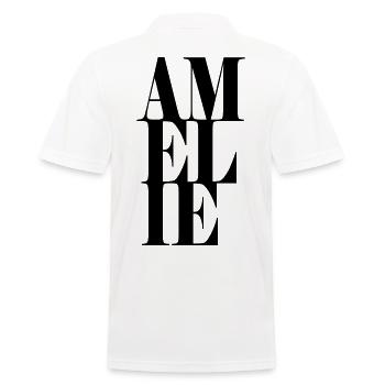 Amélie Nom Prénom Police moderne Mot Art - Polo Homme - blanc - Dos - Kai (181cm)