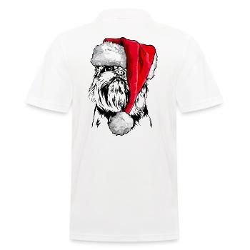 Santa BELGIAN DWARF HANDLE Christmas Wilsigns - Men's Polo Shirt - white - Back - Kai (181cm)