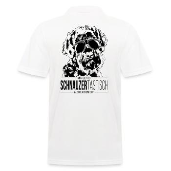 SCHNAUZERTASTISCH Riesenschnauzer Hundespruch Hund - Männer Poloshirt - Weiß - Hinten - Kai (181cm)