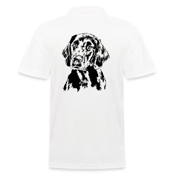 FLAT COATED RETRIEVER chiens chien chien de chasse Wilsigns - Polo Homme - blanc - Dos - Kai (181cm)