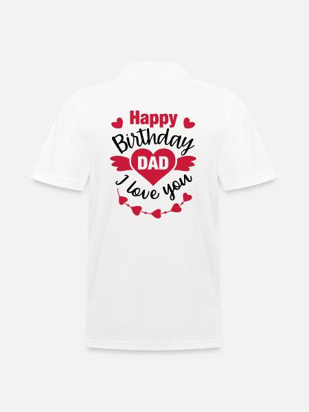 Papa cadeau d'anniversaire félicitations fille fils - Polo Homme - blanc