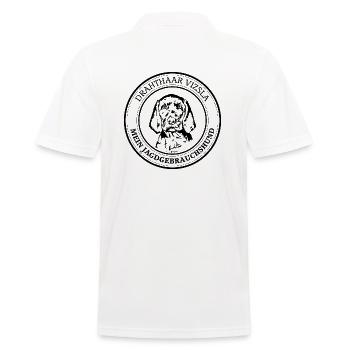 Drahthaar Vizsla Jagdgebrauchshund Hunde Wilsigns - Männer Poloshirt - Weiß - Hinten - Kai (181cm)
