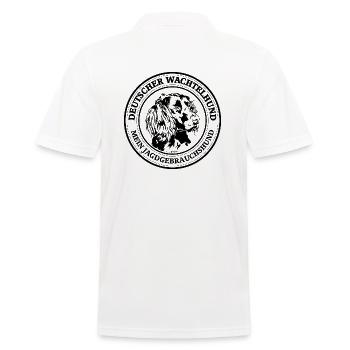 Deutscher Wachtelhund Jagdgebrauchshund Wilsigns - Männer Poloshirt - Weiß - Hinten - Kai (181cm)