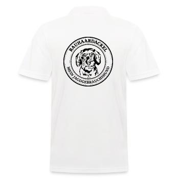 Rauhaardackel Jagdgebrauchshund Hunde Wilsigns - Männer Poloshirt - Weiß - Hinten - Kai (181cm)