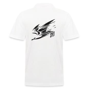 T-shirt de vacances Sylt Dive Low Flyer Seagull - Polo Homme - blanc - Dos - Kai (181cm)