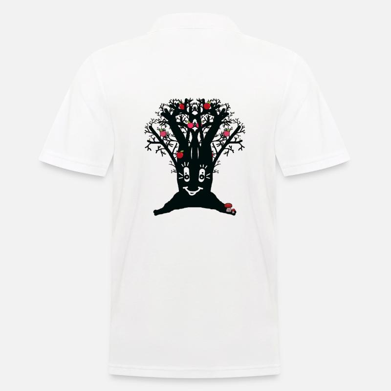 lustiger Apfelbaum Apfel Äpfel - Männer Poloshirt - Weiß