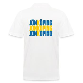Jönköping Schweden Fahne - Männer Poloshirt - Weiß - Hinten - Kai (181cm)