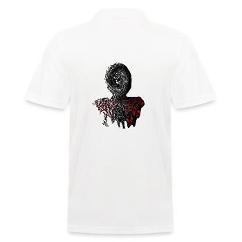 Spiral-Monster - Männer Poloshirt - Weiß - Hinten - Kai (181cm)