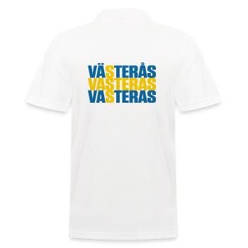 Västerås Schweden Fahne - Männer Poloshirt - Weiß - Hinten - Kai (181cm)