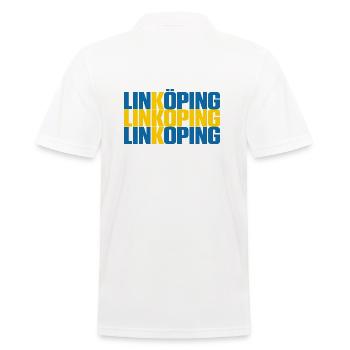 Linköping Suède Drapeau - Polo Homme - blanc - Dos - Kai (181cm)