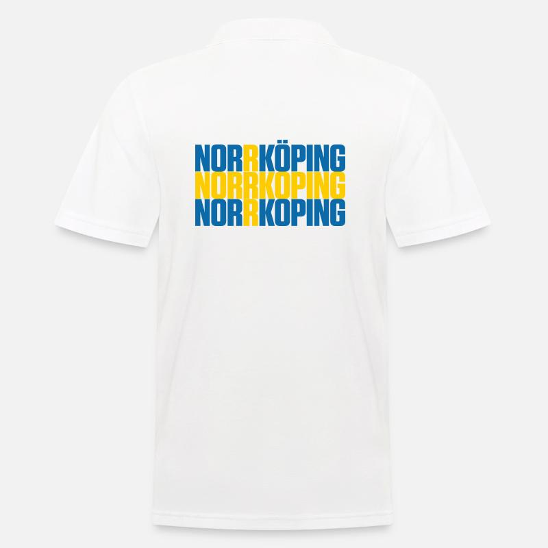 Norrköping Suède Drapeau - Polo Homme - blanc