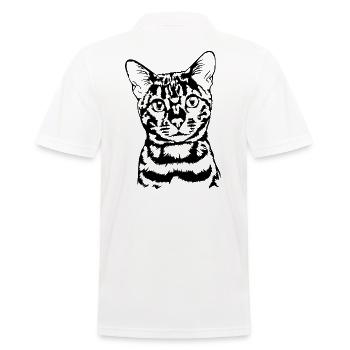 Bengal Bengal Cat Portrait Pedigree Cat Wilsigns - Men's Polo Shirt - white - Back - Kai (181cm)