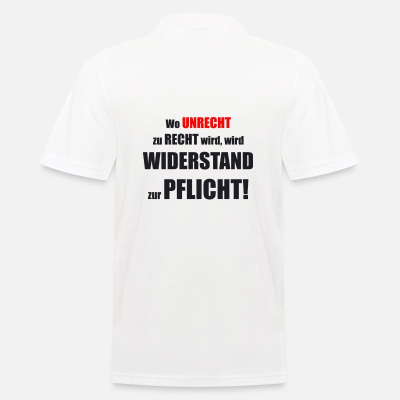 Wo Unrecht zu Recht wird... - Männer Poloshirt - Weiß