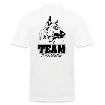 TEAM MALINOIS Wilsigns chien sport cadeau - Polo Homme - blanc - Dos - Kai (181cm)