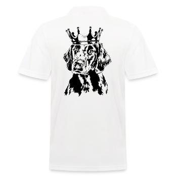 Flat COATED RETRIEVER chien chien chien - Polo Homme - blanc - Dos - Kai (181cm)
