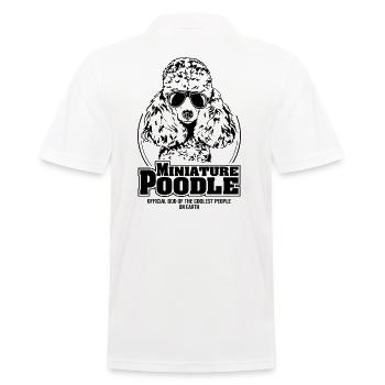 MINIATURE POODLE coolest people dogs saying - Men's Polo Shirt - white - Back - Kai (181cm)