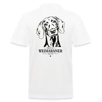 Braque de Weimar Maman Chiens Chien Chasse Chiens Wilsigns - Polo Homme - blanc - Dos - Kai (181cm)