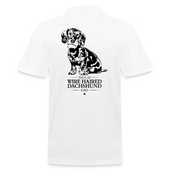 Wire Haired Dachshund Dad Rauhaardackel Wilsigns - Männer Poloshirt - Weiß - Hinten - Kai (181cm)